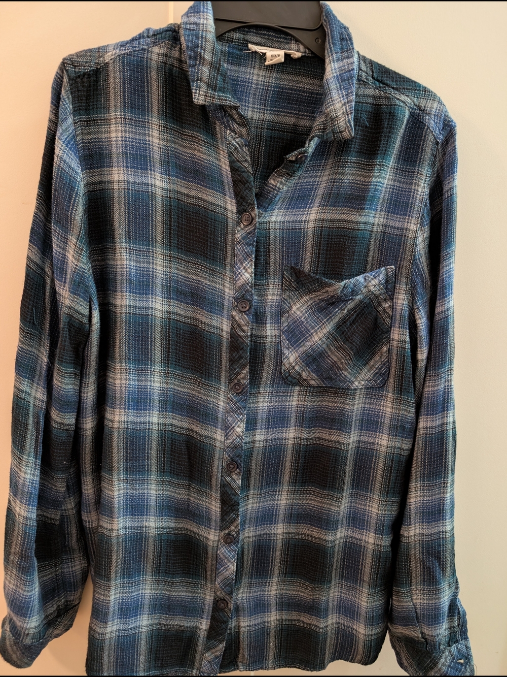 beachlunchlounge Blue Plaid Button-Down Shirt